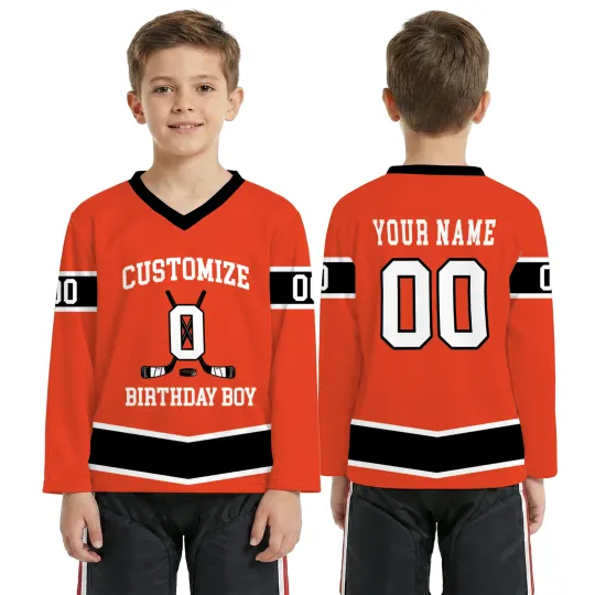 Discover Custom Name An Number Ice Hockey Lovers Birthday Boy Gift Hockey Jersey
