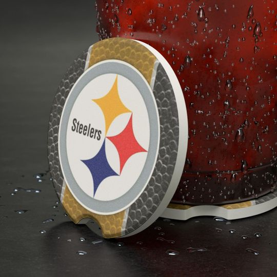 Pittsburgh Steeler Soapstone Car Coaster - football Fan Gift