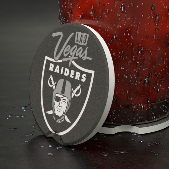 Las Vegas Raiders Soapstone Car Coaster  football Fan Gift