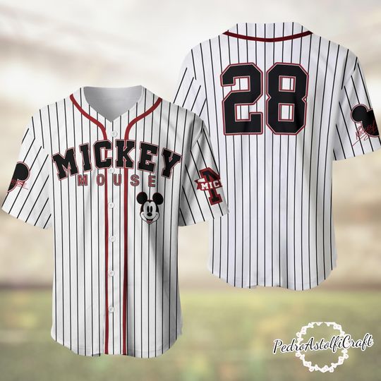 Discover Custom Mickey Mouse Baseball Jersey, Personalized Disney Mickey Jersey, Disney Parks Baseball Shirt