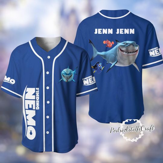 Personalized Disney Finding Nemo Baseball Jersey, Custom Name Dory Bruce Shirt