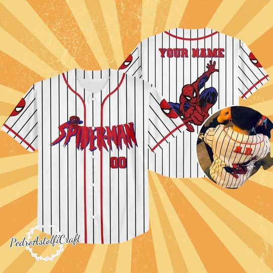 Discover Spider Man Baseball Jersey, Marvel Spiderman Custom Name Number Shirt