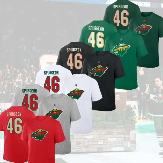 Discover Jared Spurgeon #46 Minnesota Wild 2026 Player Name & Number Fastship Fans
