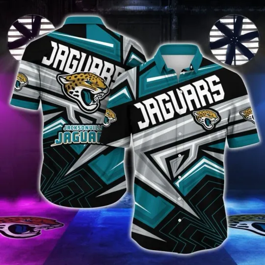 Discover Jacksonville Jaguars Geometric Pride football Hawaiian Shirt, Gift For Friend