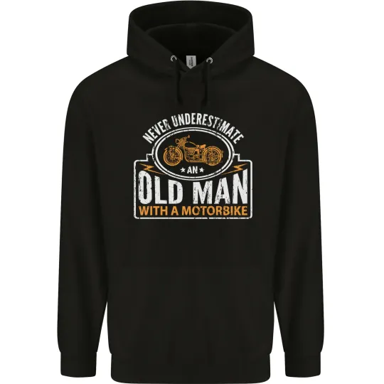 Discover Old Man Motorcycle Biker Hoodie Men’s