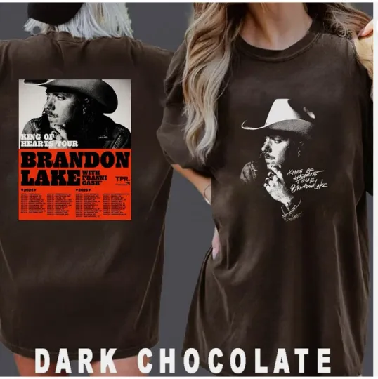 Brandon Lakes KING OF HEARTS TOUR 2025 2026 Double Sided T-Shirt