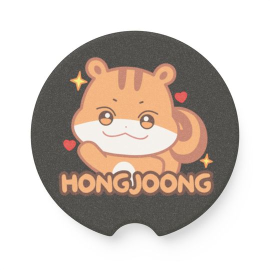 Ateez Hongjoong Aniteez JJOONGrami  Soapstone Car Coaster
