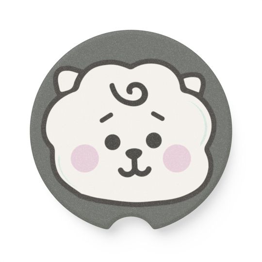 BTS Jin BT21 RJ Soapstone Car Coaster