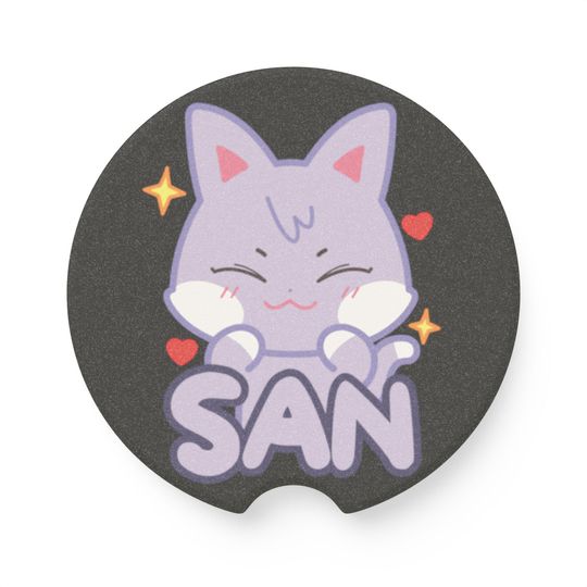 Ateez San Atiny SANdeoki  Soapstone Car Coaster