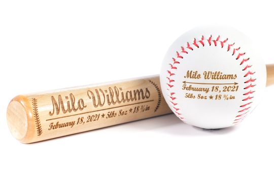 Personalized Birth Announcement Baseball Bat, Baby Boys Gift, Newborn Gift, Baseball Baby Gift, Baby Shower Party, Baseball Moms, Nursery