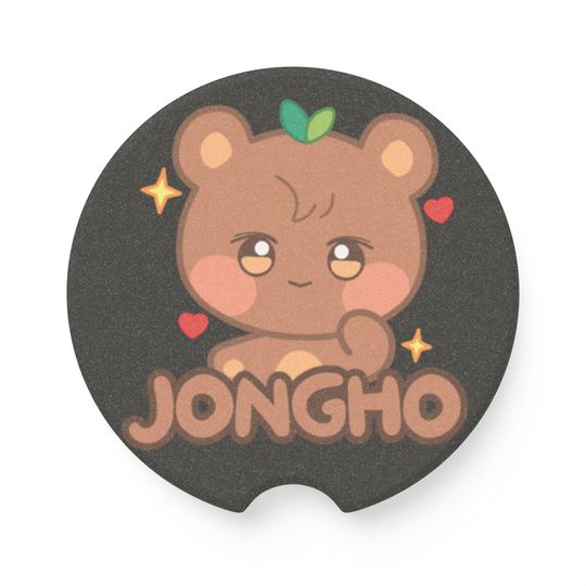 Discover Ateez Jongho Aniteez JJONGbear Soapstone Car Coaster