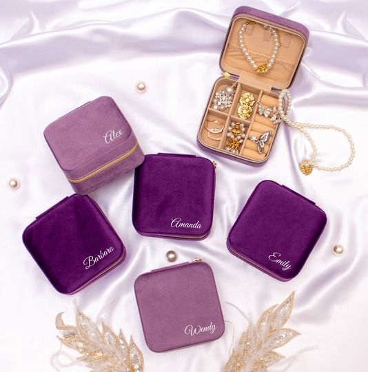 Jewelry Travel Case, Bridesmaid Jewelry Box, Bridesmaid Proposal, Bridesmaid gifts, Bridal Party Gift, Custom Jewelry Box