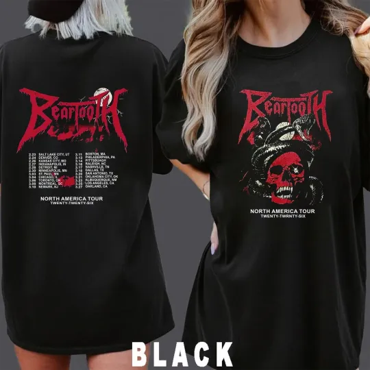 Beartooth Venomous Shadows Tour 2026 Double Sided Unisex T-Shirt