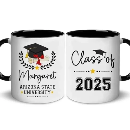 Discover Class Of 2025 Graduation Mug Personalized Graduation Gift for Her and Him