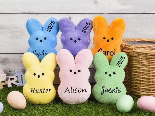 Personalized Easter Peep Bunny Plush Toy for Kids