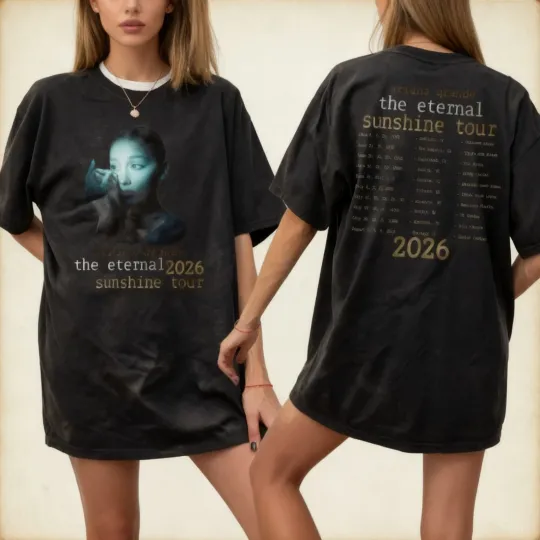Discover Ariana Eternal Sunshine 2026 Tour Shirt Vintage Pop Concert Tee