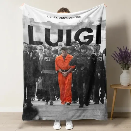 Discover Plumber Style Game Character Fleece Blanket