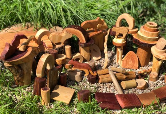Rain Forest Tree Blocks 75 pc