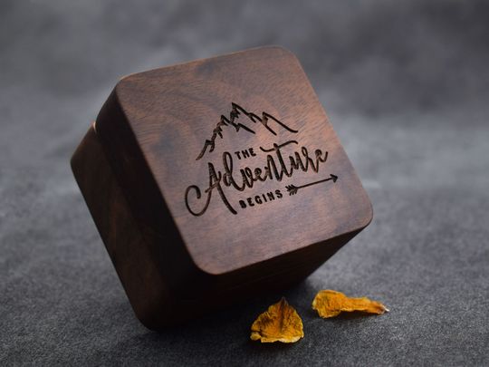 Custom Wooden Ring Box-Personalization Wedding or Engagement  Ring Box-Proposal Ring Box-Ring Bearer