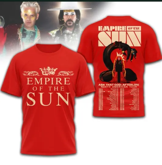 Discover Empire Of The Sun Ask That God Afterlife North American Tour 2026 3D T-Shirt