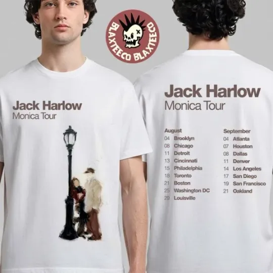Discover J Harlo Monica Tour 2026 North America Schedule Dates Two Sided T-Shirt