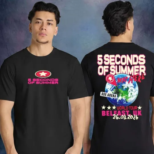 Discover 5SOS Belfast 2026 World Tour Event T-Shirt