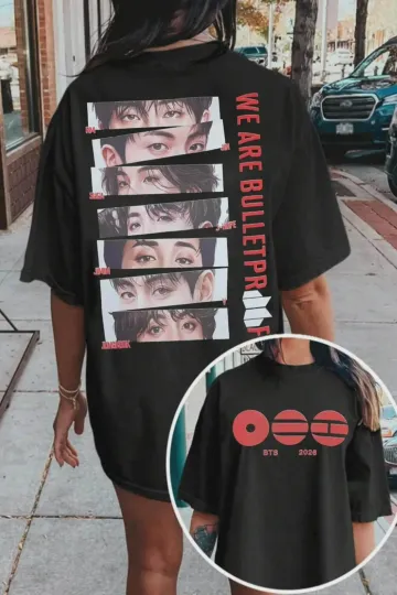 Discover BTS Bulletproof Tour 2026 Shirt Kpop Concert Fan Tee Unisex