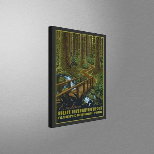 Hoh Rain Forest Canvas, Pillow, Blanket from Travel Artwork by Artist Paul Leighton