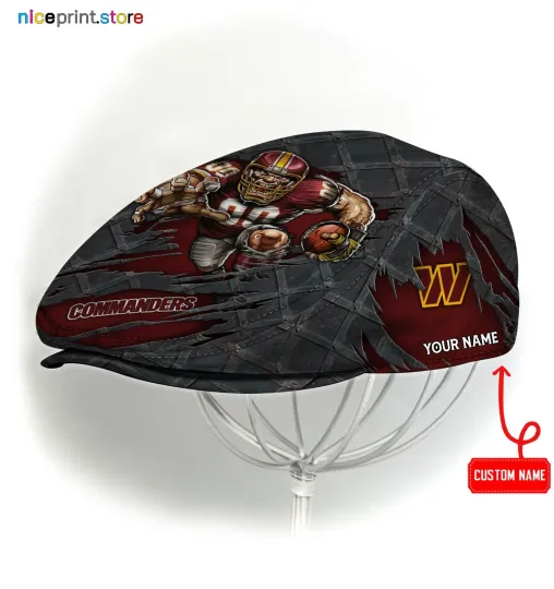 Discover Washington Team Commanders Jeff Cap Commanders Newsboy Cap Golf Cap football Flat cap