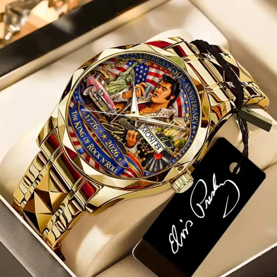 Discover America250 x Elvis Presley Alloy Luxury Quartz Watch
