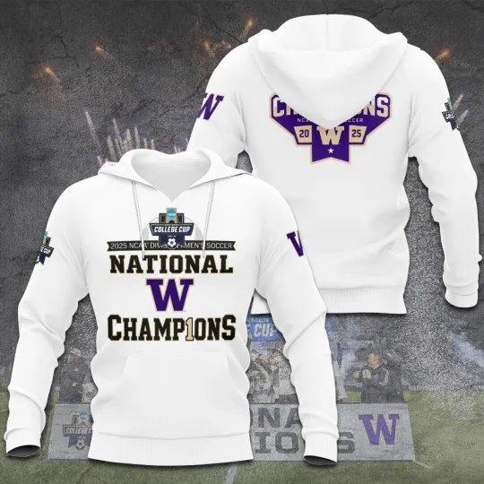 Washington Huskies Men's 3D Soccer Hoodie