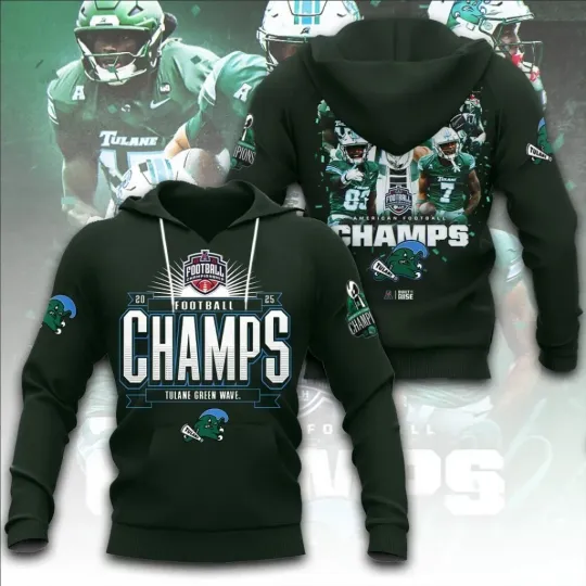 Discover Green Wave Football 3D Hoodie