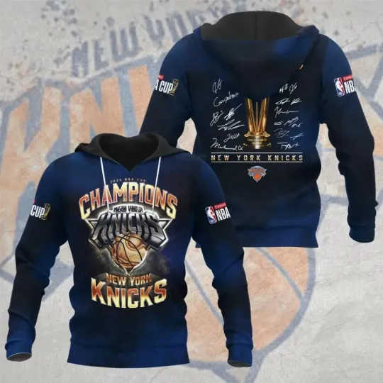 Discover Knicks 2025 Cup Champions 3D Hoodie