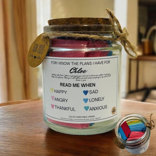 Christian Verse Jars - Inspirational Scripture Gift for Home and Office