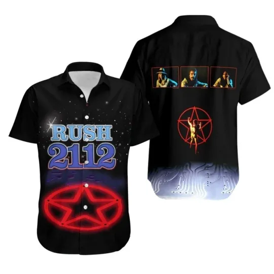 Discover Rush Rock Band 2112 Album Hawaiian Shirt 3D Summer Beach Shirt for Men