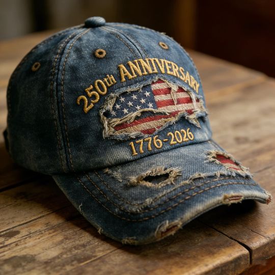 250th Anniversary Hat  Patriotic USA Baseball Cap