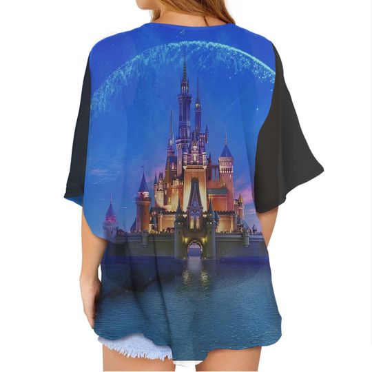 Disney Castle Chiffon Kimono | Disney Kimono | Disney Top | Disney Swimwear | Disney Cover Up | Disney Beach Wear | Disney Swimwear