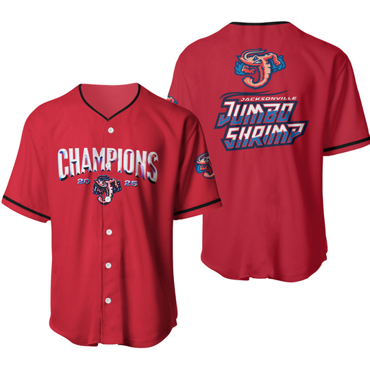 Jacksonville Jumbo Shrimp 2025 International League First Half Champions Baseball Jersey