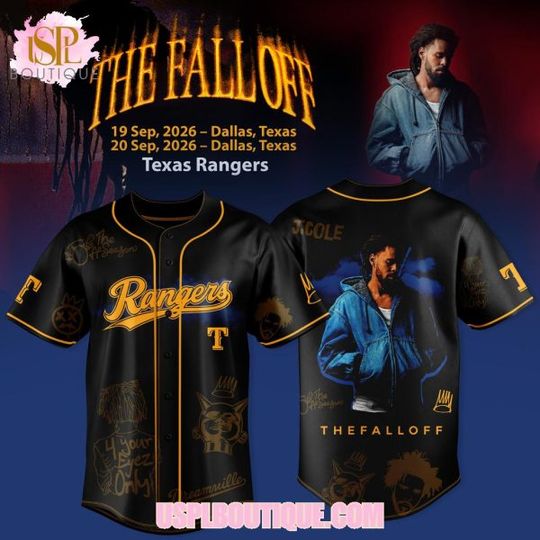 Texas Rangers x The Fall Off World Tour 2026 Baseball Jersey