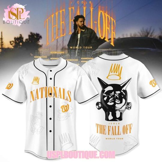 Discover Washington Nationals x J. Cole The Fall Off World Tour 2026 Baseball Jersey
