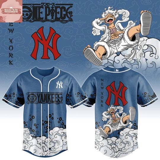 New York Yankees x One Piece 2026 Gear 5 Luffy Model Nika Baseball Jersey