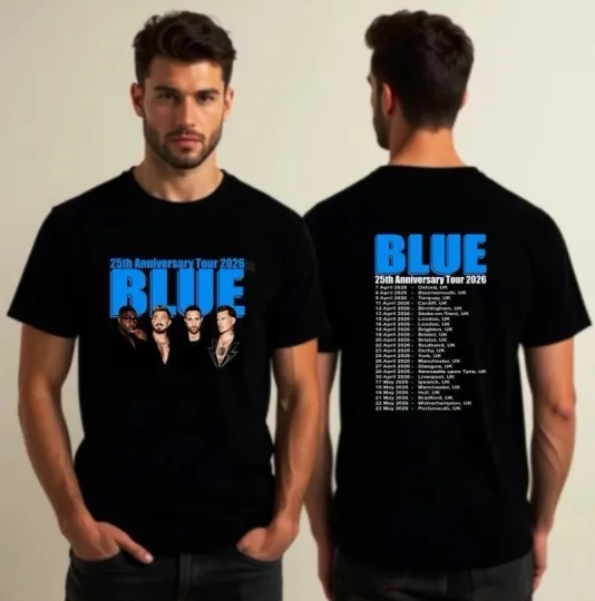 Discover Blue Music 25th Anniversary Tour 2026 Double Sided T-Shirt, Concert Merch, Fan Gift