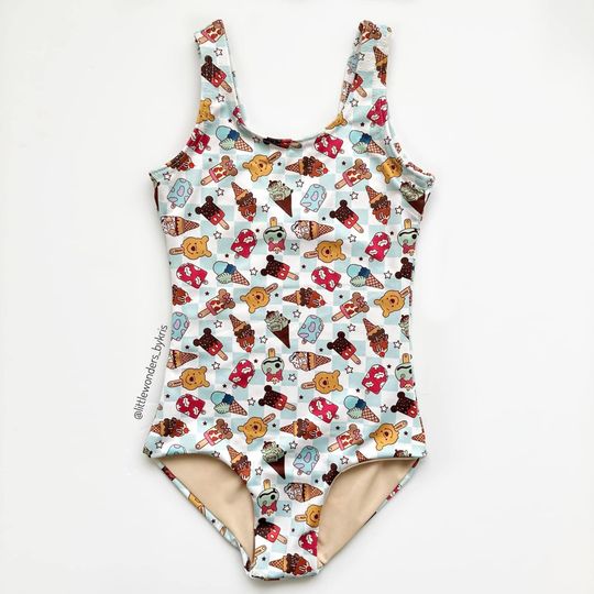 Discover ONE PIECE Swimwear Character Prints- Disney Girl Two Piece Swimsuit