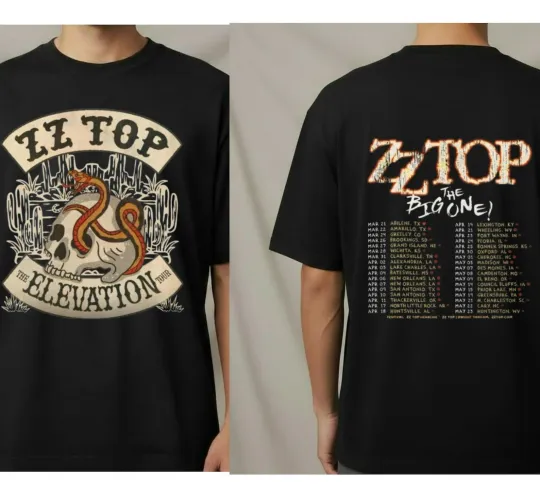 Discover ZZ Top Tour 2026 Shirt The Big One, Rock Band Concert Tee