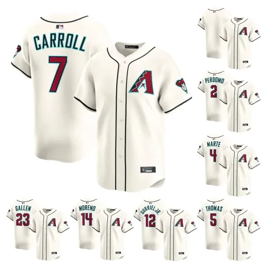 Discover Men's Diamondbackss Cream Collection Limited Player Printed Jersey S-3XL