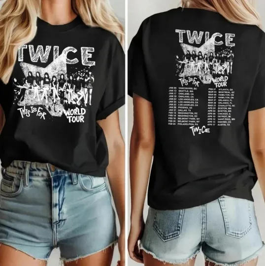 Discover TWICE This Is Tour 2026 K-Pop Music Concert Fan T-shirt