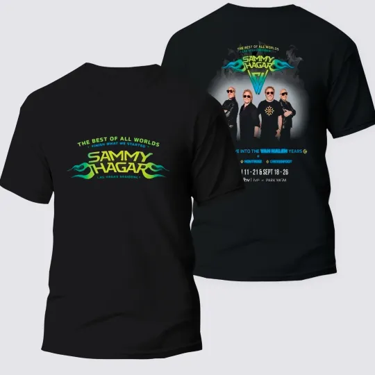 Discover Sammy Hagar 2026 Las Vegas Tour Tee Shirt Reprint