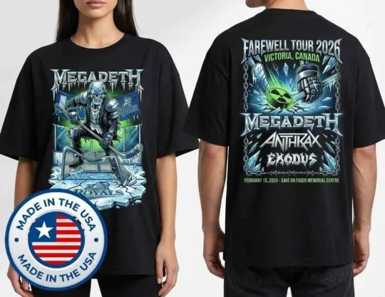 Discover Classic Megadeth Farewell Tour 2026 February 15 2026 Collection  S-235XL Tee B07
