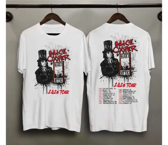 Alice Cooper Alice’s Attic Tour 2026 T-Shirt, Fan gift
