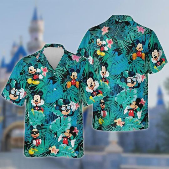 Discover Mickey Mouse Disney Beach Hawaiian Shirt, Funny Shirt Short Sleeve Button Down Shirt